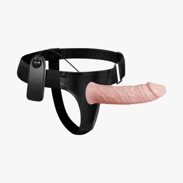 Strap-On Hollow Ultra Passionate Harness, Multispeed, TPR, Natural, 15.5 cm 6959532329988 Felcsatolható