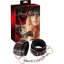 Kérzbilincs karabineres lánccal fekete/piros szívecskes 4024144324712 Bilincsek