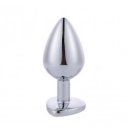 Hearty Buttplug, Medium, Silver/Red  6427885015907 Anál