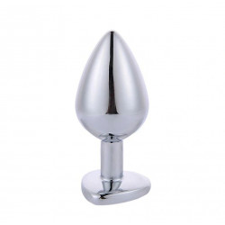 Hearty Buttplug, Medium, Silver/Red  6427885015907 Anál