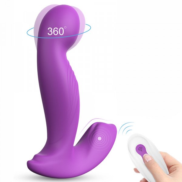 Maxim Remote Control Stimulator, 9 Vibration and Rotation Modes, Silicone, USB, Purple, 12.7 cm 5000128059282 Multifunkciós