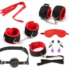 Mystic Pleasure 7 Piece BDSM Kit, Red 6427885017895 szett Fetish