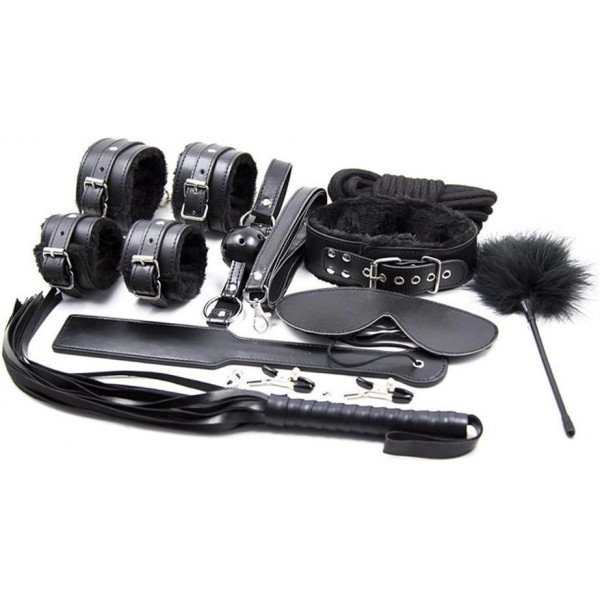 Dominate Me!, 10 Piece BDSM Kit, Black  6427885017789 szett