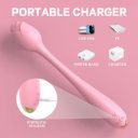 Bendable Vibrator Romance, 9 Vibration Modes, USB, Silicone, Pink, 22 cm 6427885007612 Multifunkciós