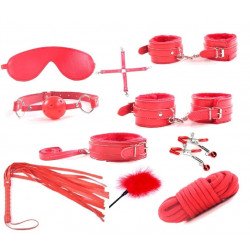 Sublime Surrender 10 Piece BDSM Kit RED  6427885017932 szett Fetish