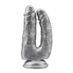 Double Cumming Dick Dildo With Silver PVC Suction Cup 17.5 Cm 759746665805 Dildo Dildo