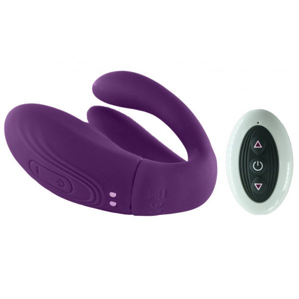Leena Double Stimulator, Remote Control, 10 Vibration Modes, 10 Pulsation Modes, Silicone, USB, Purple  6427885000644 Csiklóizgatók