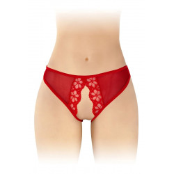 Ambre Crotchless Bikini, Red, S-L 3479222024014 Bugyi