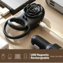 Black Beauty Double Penis Ring, Remote Control, 8 Vibration Modes, Silicone, Magnetic USB, Black 6427885018021 Gyűrűk