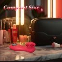 Rosa Clit Stim, 9 Modes, LCD, Silicone, USB, Red 6427885017963 Multifunkciós