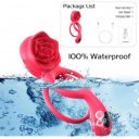 Rosa Penis Ring&Testicles Vibe, Remote Control, 9 Modes, Silicone, USB, Red 6427885017994 Gyűrűk