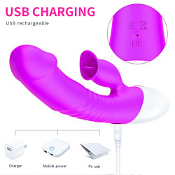 Wibrator-Silicon, Vibrator 7 Function and Heating Mode, Purple 6972775511651 Multifunkciós