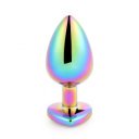 Anal Rainbow Buttplug Small Heart Shape Multicolor Guilty Toys 6427885017055 Anál