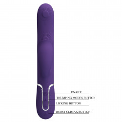 PRETTY LOVE - Gigi dark purple, 7 thumping functions 7 licking modes 6959532336153 Multifunkciós