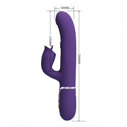 PRETTY LOVE - Gigi dark purple, 7 thumping functions 7 licking modes 6959532336153 Multifunkciós