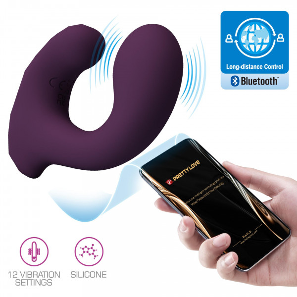PRETTY LOVE - Billy Purple, 12 vibration functions Mobile APP remote control 6959532336238 Multifunkciós