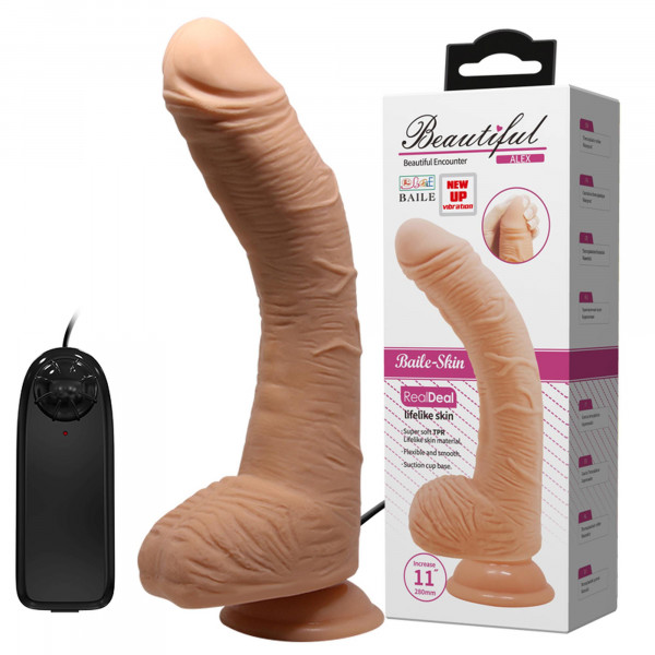 Beautiful Alex LifeLike Skin Multispeed Vibe, Flesh, 28 cm 6959532303193 Vibrátorok