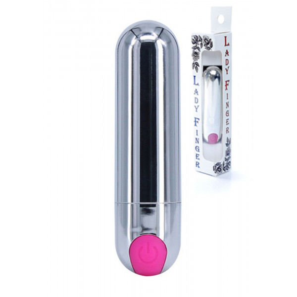 Wibrator-Strong Bullet Vibrator Silver/Pink USB 10 Function 5903661802875 Vibrációs tojások