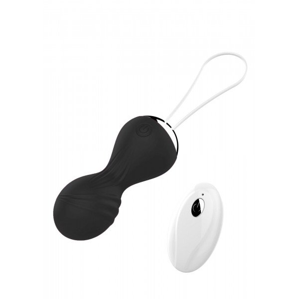 Kulki-Vibrating Silicone Kegel Balls USB 10 Function / Remote control -Black 5903661802790 Gésagolyók