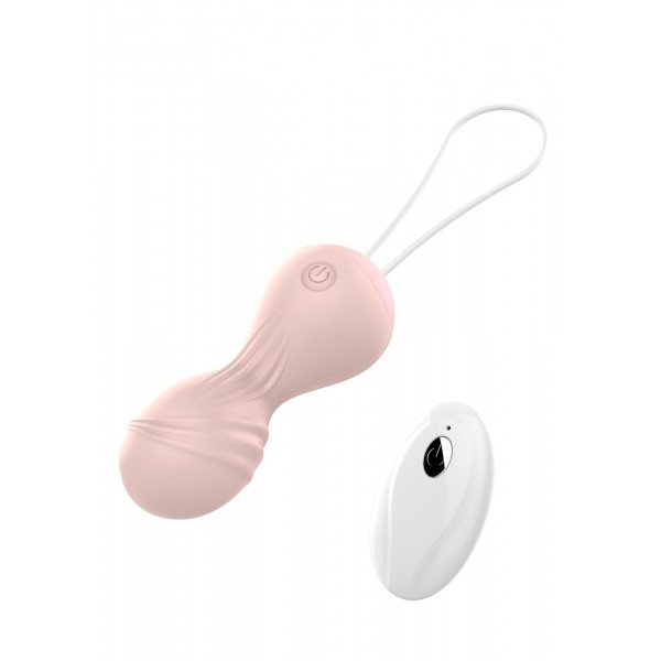 Kulki-Vibrating Silicone Kegel Balls USB 10 Function / Remote control -Flesh 5903661802806 Gésagolyók