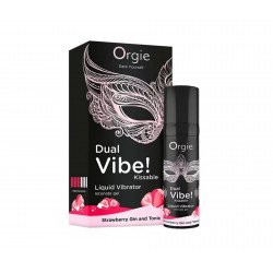 Dual Vibe! Kissable Liquid Vibrating Strawberry Gin And Tonic 15ml   5600742917540 Izgató krémek Izgató krémek