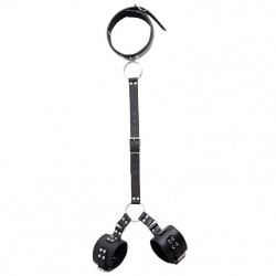 Bondage System Collar and Handcuffs, Black 6427885022318 Bilincsek