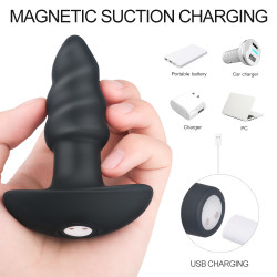 Vibrator Anal Booty, 9 Moduri Vibratii, Silicon, USB Multifunkciós