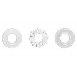 Set of 3 Erection Rings Trio Rings, TPE, Transparent 6427885002198 Gyűrűk Gyűrűk