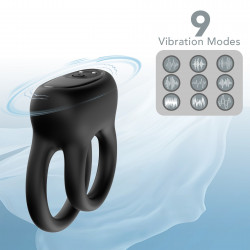 Dualo Black  Vibrator 5903661809584 Gyűrűk