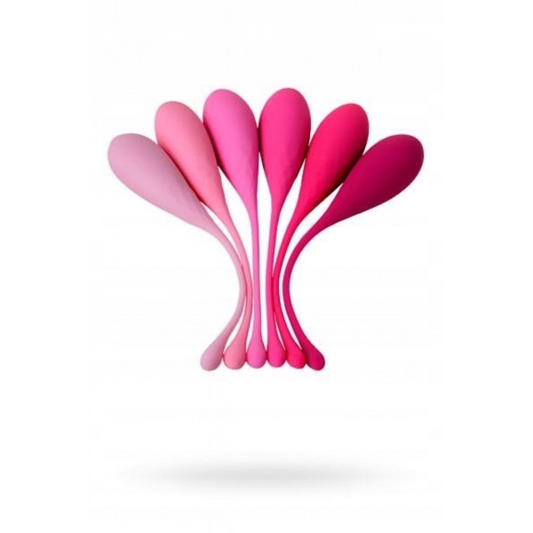 xEROMANTICA Set of 6 vaginal balls K-ROSE,silicone, pink 4627127669253 Gésagolyók