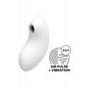 Stimulator Clitoris Vulva Lover 2 Air Pulse+Vibration USB Silicon White Multifunkciós