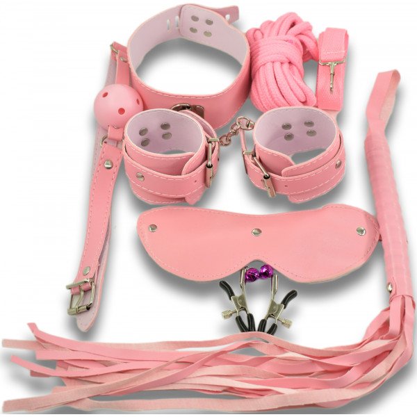 Harass Me! 7 pcs BDSM Kit, Pink 5000128009195 Készletek