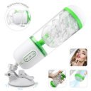 Icey Masturbator With Handsfree Support 9 Vibration Modes + 3 Modes White / Green  5000128032131 Multifunkciós