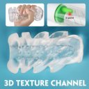 Icey Masturbator With Handsfree Support 9 Vibration Modes + 3 Modes White / Green  5000128032131 Multifunkciós