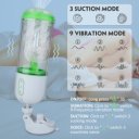 Icey Masturbator With Handsfree Support 9 Vibration Modes + 3 Modes White / Green  5000128032131 Multifunkciós