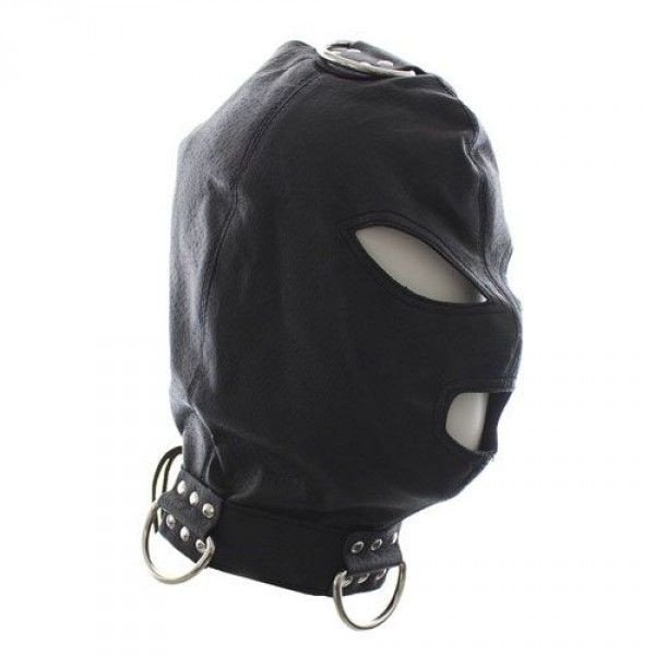Maska-Bondage Hook Mask+Collar BLACK 8056389730368 Fetish