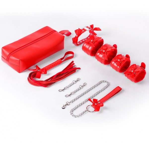 Set BDSM Good Girl, 4 Piece, Red, Storage Bag 6427885022851 szett