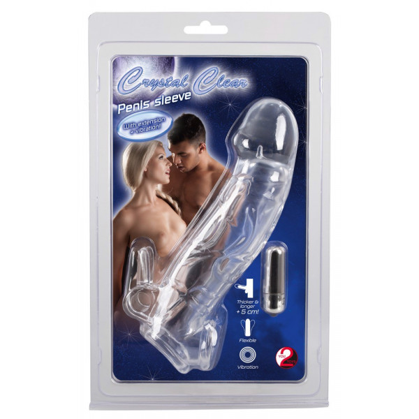 Chrystal Skin Penis Sleeve Vibr.  4024144590988 Pénisz feltétek