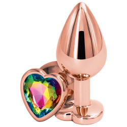 Anal Plug Brilliant Anal Plug Small, Rose Gold, Colorful Stone 6427885016515 Anál Anál