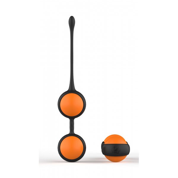 Virgo Vaginal Balls, ABS, Orange/Black, 20 cm 6427885001832 Gésagolyók