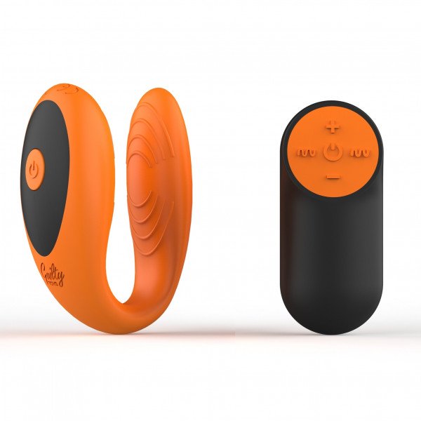 Uranus Vibrator, 7 Vibration Modes, 4 Speeds, Silicone, USB, Remote Control, Orange/Black 6427885001825 Csiklóizgatók