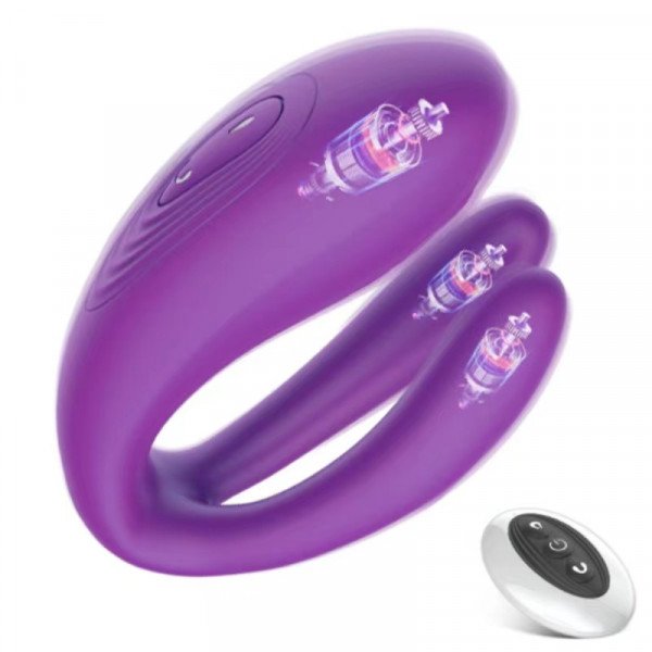 Tiana Double Stimulator, Remote Control, 10+10 Vibration Modes, Silicone, USB, Purple 6427885014078 Csiklóizgatók