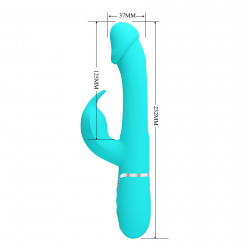 PRETTY LOVE - Kampas Green, 7 vibration functions 4 licking settings 6959532335958 Multifunkciós