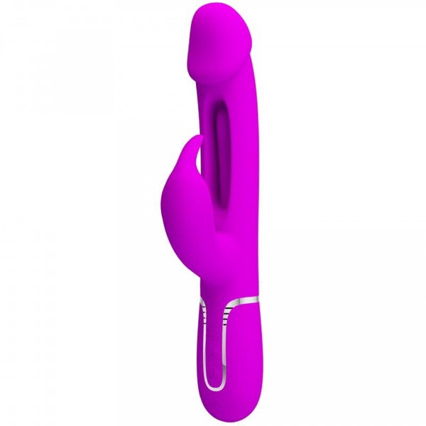 PRETTY LOVE - Kampas Rabbit 3 in 1, multifunction vibrator with tongue violet 6959532335941 Multifunkciós