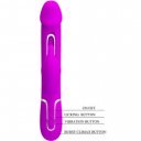 PRETTY LOVE - Kampas Rabbit 3 in 1, multifunction vibrator with tongue violet 6959532335941 Multifunkciós