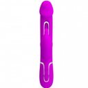 PRETTY LOVE - Kampas Rabbit 3 in 1, multifunction vibrator with tongue violet 6959532335941 Multifunkciós