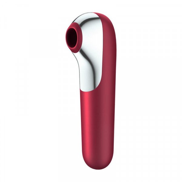 Dual Love Satisfyer Stimulator Red Silicon Free APP 4061504003054 Csiklóizgatók