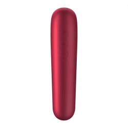 Dual Love Satisfyer Stimulator Red Silicon Free APP 4061504003054 Csiklóizgatók