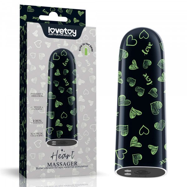 Rechargeable Glow-in-the-dark Heart Massager  6970260906746 Multifunkciós