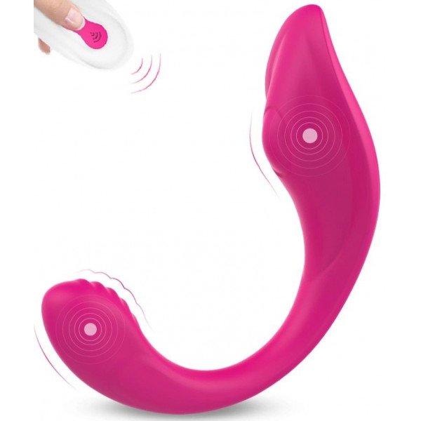 Dual Stimulator Evie, 9 Vibration Modes, Remote Control, Silicone, Magnetic USB, Pink,Velvet Obsession  6427885007681 Csiklóizgatók